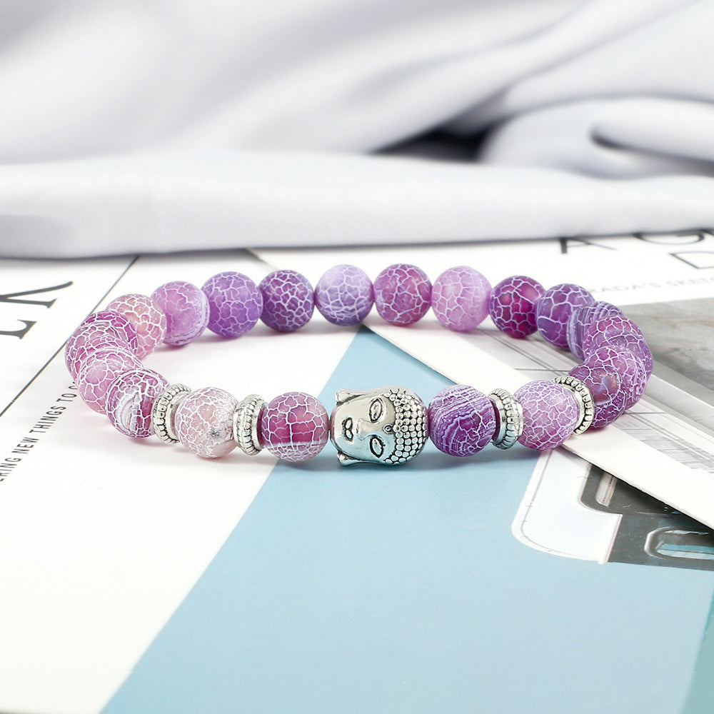 Brazalete de la cabeza de la cabeza de la cabeza del cristal de la buda de los budas de la buda